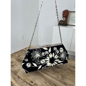 Floral Statement Mini Shoulder Bag Silver Hardware